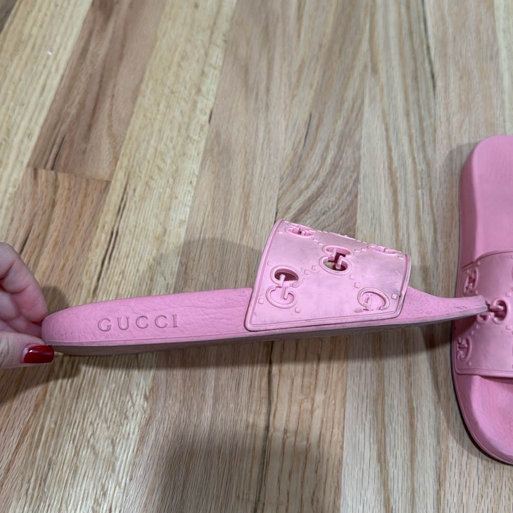 Pink Gucci Slides - image 7
